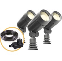 LED venkovní bodové osvětlení Palermo IP44 2W 120lm 3000K antracit set - zapichovací-thumb-2