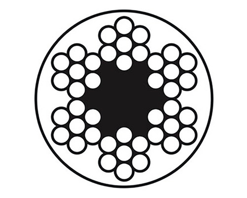 Symbol konstrukce ocelového lana