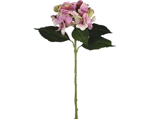 Umělá květina hortenzie růžová 51 cm