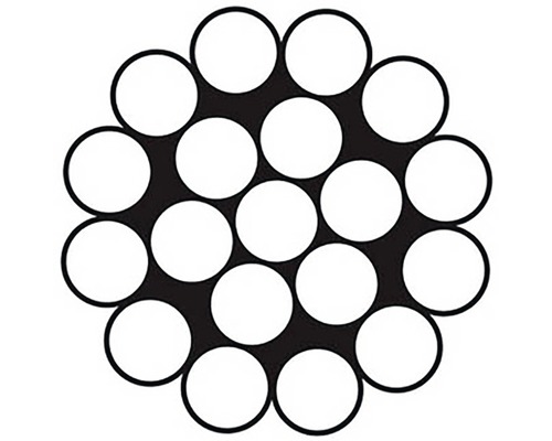 Průřez ocelového lana