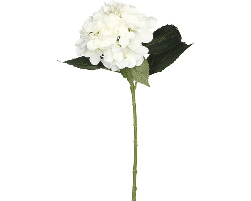 Umělá květina hortenzie bílá 51 cm