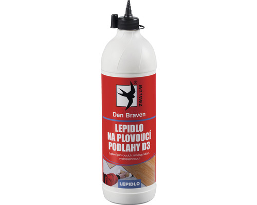 DEN BRAVEN D3 lepidlo na plovoucí podlahy 500g Den Braven Logo ZWALUW, lepidlo na plovoucí podlahy D3, láhev