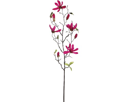 Umělá květina magnolie tmavě růžová 75 cm