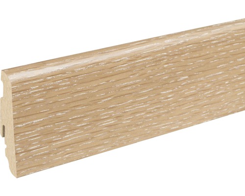 Soklová lišta Skandor dub pískově hnědá SU60L 19x58x2400 mm Dřevěná soklová lišta
