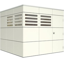 Zahradní domek s větracími otvory a dveřmi