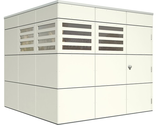 Zahradní domek s větracími otvory a dveřmi