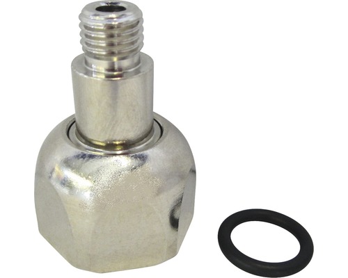 CO2 adapter Dennerle Crystal-Line redukce z plnitelné na jednorázovou lahev Kovový adaptér se závitem a těsnicím kroužkem