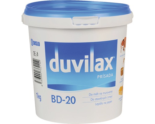 DUVILAX BD -20 přísada do malt a betonů, penetrace 1 kg Kbelík s přísadou Duvilax do malty a papíru