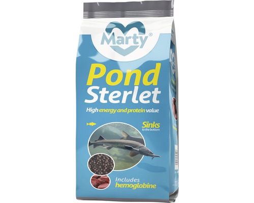 Krmivo pro jezírkové ryby, granulované MARTY PondSterlet 8 l Balení krmiva Marty pro jesetery