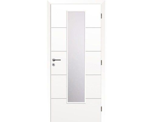 Interiérové dveře Solodoor Snow 8 prosklené 60 P bílá (VÝROBA NA OBJEDNÁVKU) Bílé interiérové dveře se skleněnou vložkou