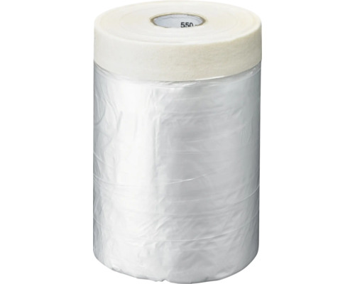 Krycí fólie s maskovací páskou pro ochranu povrchů při malování nebo lakování.