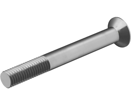 Zámečnický šroub s plochou zaoblenou hlavou a závitem