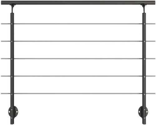 Zábradlový set Pertura 1500 mm pro postranní montáž, antracit (17)