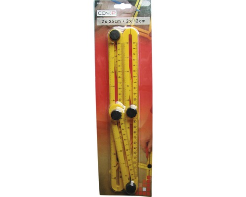 Rýsovací paralelní čáry CON:P 2 x 25 centimetrů a 2 x 12 centimetrů v balení
