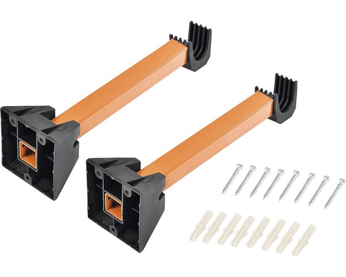 Dva držáky šatny s upevňovacím materiálem