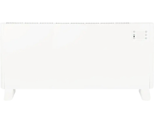 Bílý elektrický ohřívač s ovládacím panelem