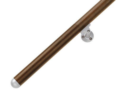 Dřevěné madlo se držákem a koncovkou