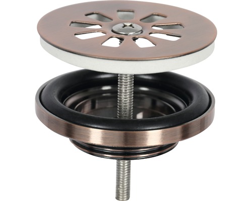 Umyvadlová zátka se šroubem a těsněním