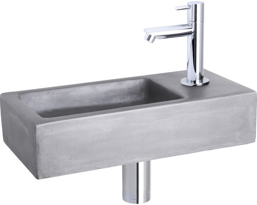 Umyvadlo z betonu s vodovodní baterií