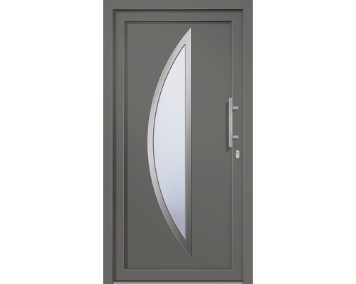 Vchodové dveře se skleněnou výplní a madlem
