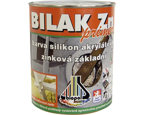 Barva na kov Biopol BILAK Zn Primer 0110 šedá 1,2 kg Bilak zinkový základní nátěr