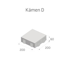 Obrázek dlažebního kamene s rozměry