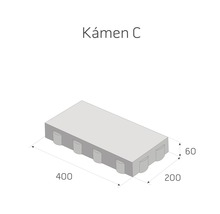Zámková dlažba betonová Pianeta hladká 6 cm bílohnědá-thumb-3