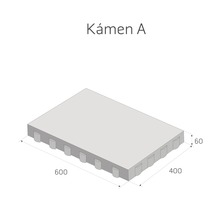 Zámková dlažba betonová Pianeta hladká 6 cm bílohnědá-thumb-1