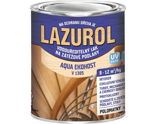 Lazura na dřevo Lazurol Aqua Ekohost polomat 0,3 kg Lazurol Aqua Ekohost lak na dřevo plechovka