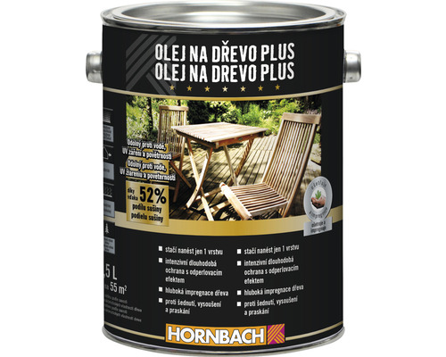 Olej na dřevo Hornbach Plus Bangkirai 2,5 l-0