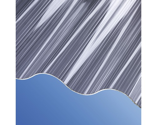 Průsvitné profilové desky na modrém pozadí