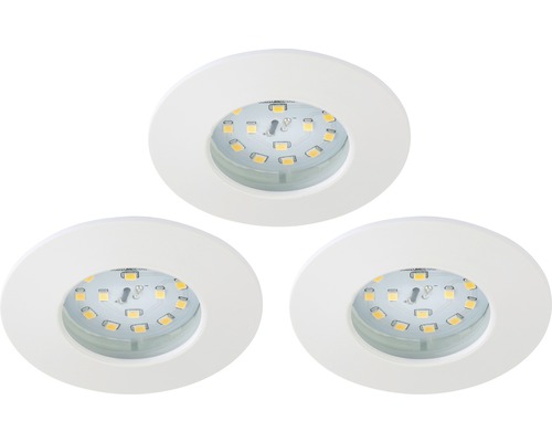 Tři LED vestavná svítidla pro vnitřní použití