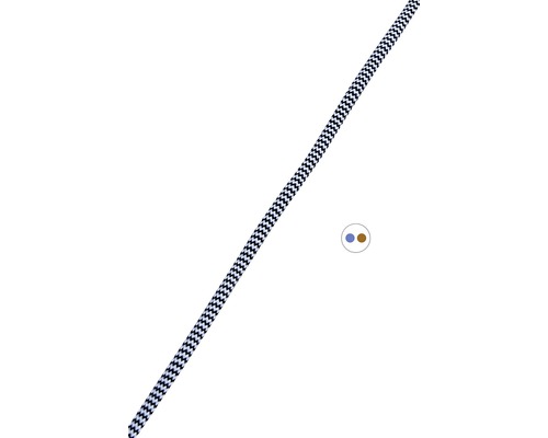 Pletený textilní kabel se vzorem