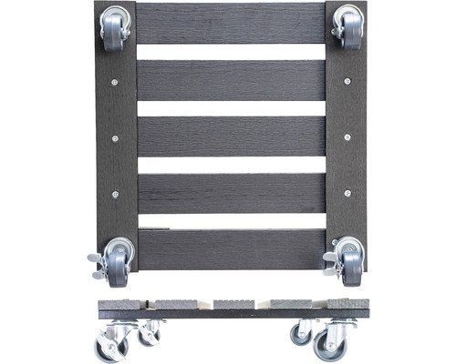 Dřevěná deska na kolečkách se čtyřmi kolečky