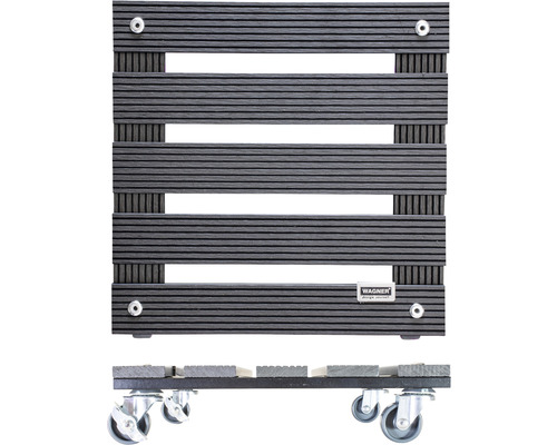 Podstavec na květináč z WPC s kolečky