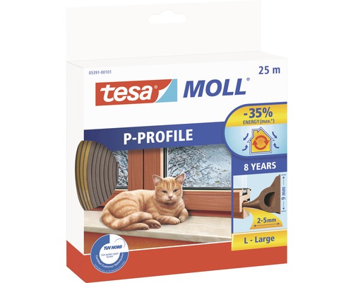 Tesa Moll P-profil těsnicí balení, 25 metrů