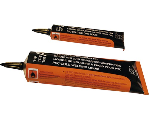 Dvě tuby svařovacího prostředku za studena na PVC