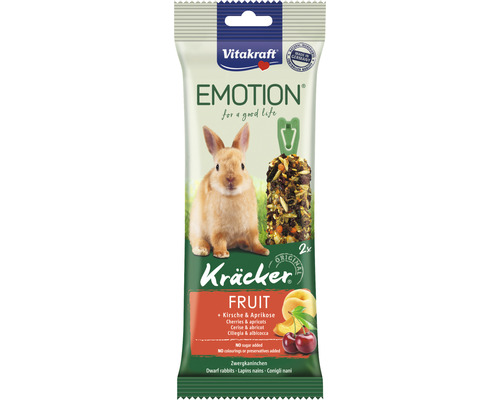 Krmivo pro zakrslé králíky Vitakraft Emotion® Kräcker® Fruit 2 ks Vitakraft Emotion Kräcker Fruit pro zakrslé králíky, 2 kusy