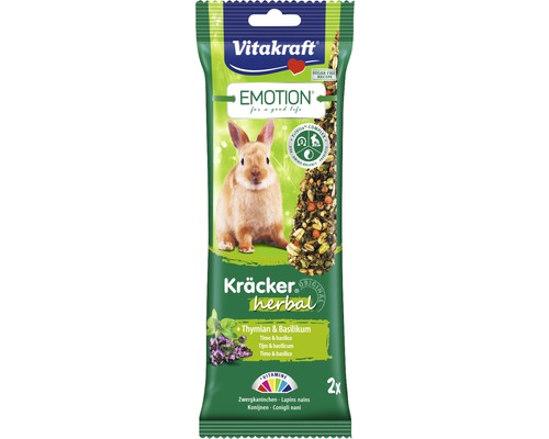 Krmivo pro zakrslé králíky Vitakraft Emotion® Kräcker® Herbal 2 ks