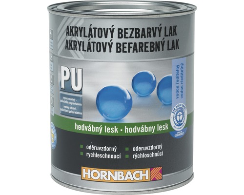 Čirý lak Hornbach akrylátový 0,375 l hedvábný lesk Čirý lak Hornbach akrylátový 0,375 l hedvábný lesk