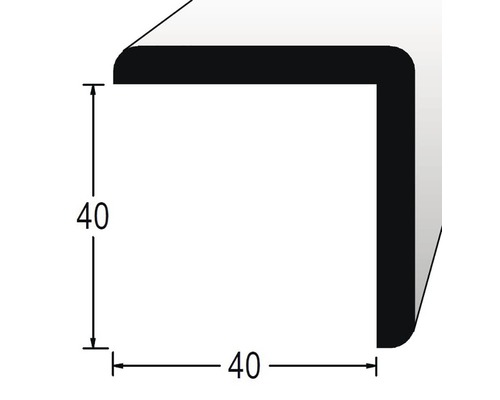 Rohová lišta vnejší nastavovaná 40 x 40 x 2400 mm dub Rohový profil s rozměry 40 krát 40 milimetrů