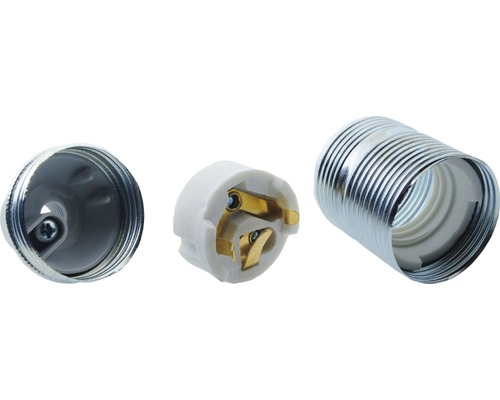 Objímka žárovky E27 v jednotlivých částech