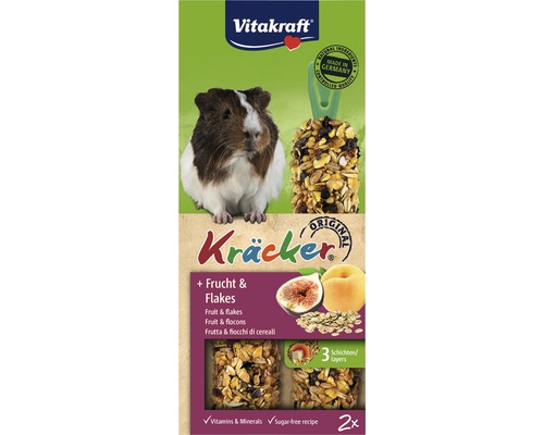 Pamlsky pro hlodavce, ovocné krekry Vitakraft Frucht-Kräcker® pro všechny hlodavce, 2 ks, 112 g