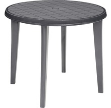 Kulatý zahradní stůl z plastu se čtyřmi nohami
