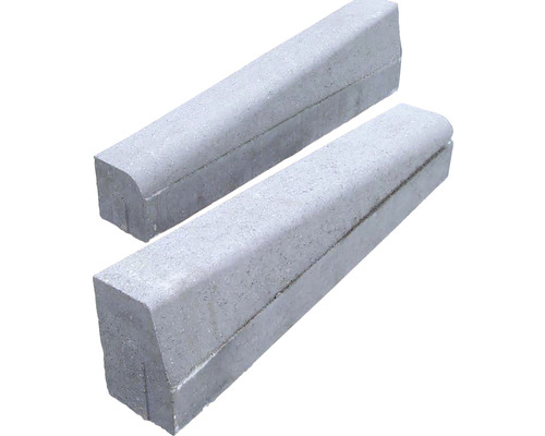 Betonový obrubník levý 100x25 cm šedý