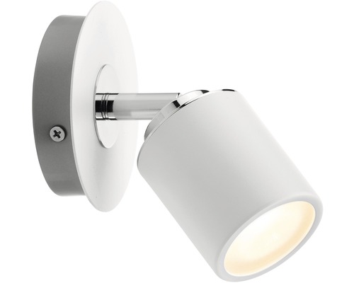 Bílé nástěnné svítidlo s nastavitelným bodovým světlem