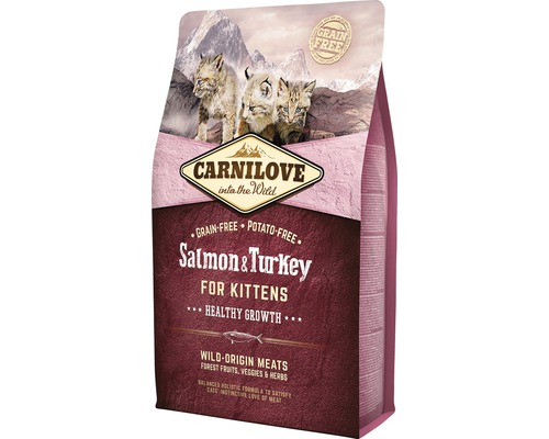 Granule pro kočky Carnilove Cat Grain Free for Kittens 2 kg Carnilove Losos a krůta Krmivo pro koťata, bez obilovin
