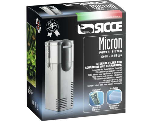 Sicce Micron Vnitřní filtr pro akvária a terária v produktovém balení
