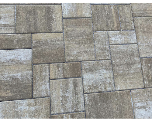 Zámková dlažba betonová Citytop Elegant kombi 6 cm bíložlutokaramelová