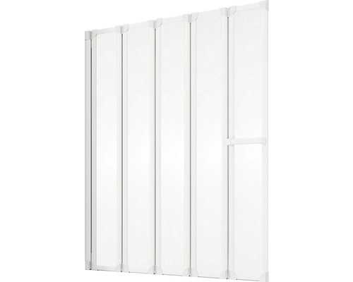 Bílé skládací dveře s rukojetí